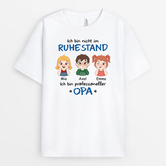 2206AGE1 personalisiertes ich bin nicht im ruhestand ich bin ein professioneller opa papa t shirt 2206a688b