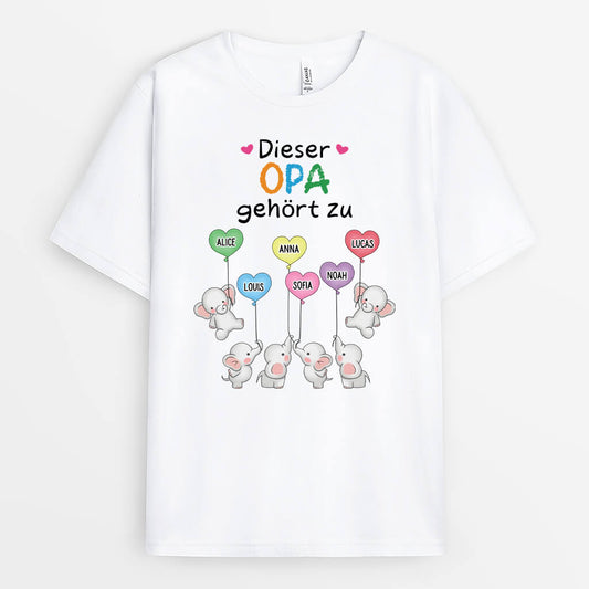 2215AGE1 personalisiertes dieser opa papa gehort zu t shirt