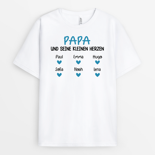 2225AGE1 personalisiertes papa seine kleinen herzen t shirt 2225a645b