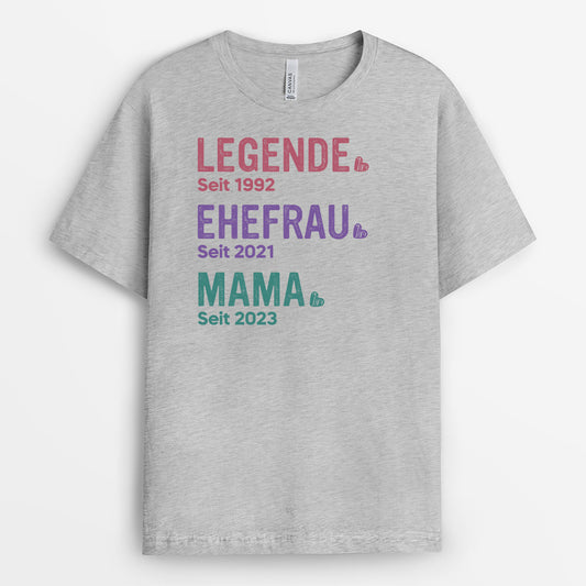 2250AGE2 personalisiertes legende ehefrau mama und oma seit t shirt 2250a3a5a_98d9c132 f3df 413e 9885 d69e5b4a87df