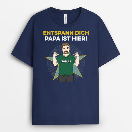 2334AGE2 personalisiertes entspann dich papa opa ist hier t shirt 2334a4d8b