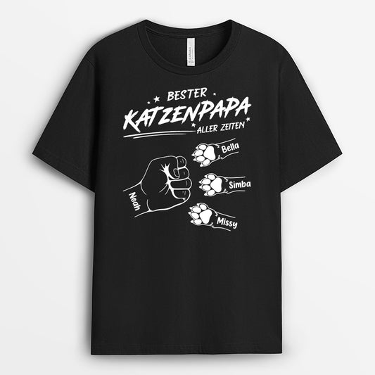 2353AGE1 personalisiertes bester katzenpapa beste katzenmama aller zeiten t shirt 2353a5e8d