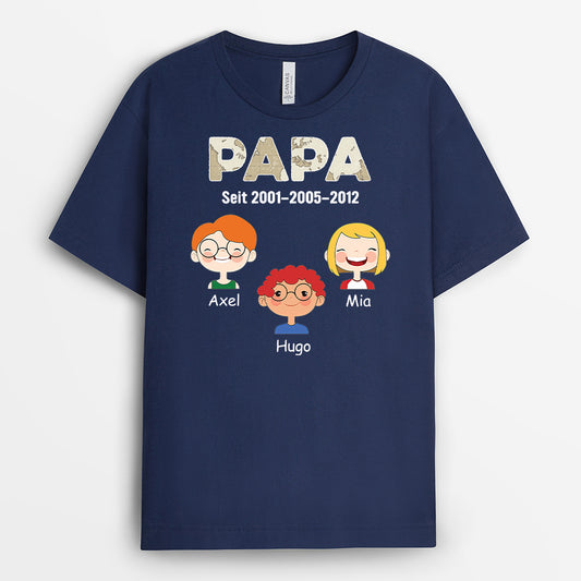 2363AGE1 personalisiertes papa seit t shirt 2363a6c5b