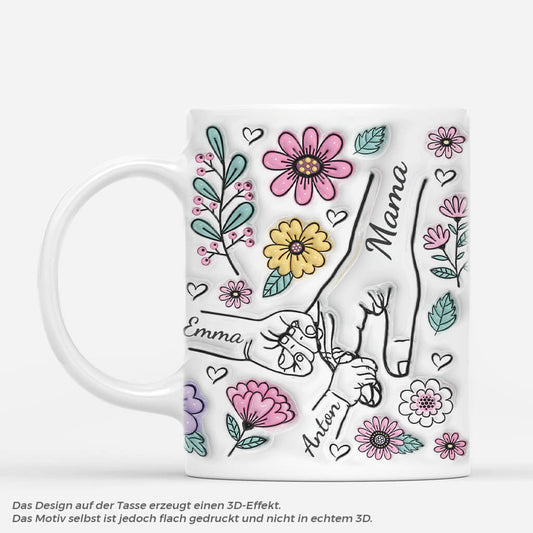 2408MGE1 personalisierte mama und kinder blumen tasse_ca7aecbd 6f50 465a a352 e239e397f501