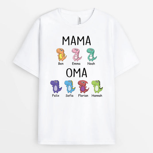 2424AGE2 personalisiertes papas opas dinosaurier t shirt