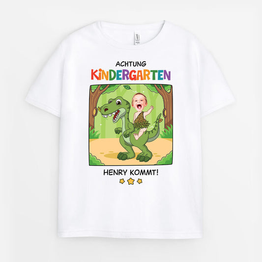 2662AGE1 pass auf kindergarten name _ kommt kinder perosnalisiertes t shirt fur kinder