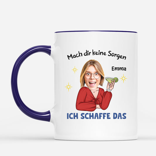 2668MGE2 mach dir keine sorgen ich schaffe das lustige tasse fur frauen mit gesicht personalisiert 2668M6H8A