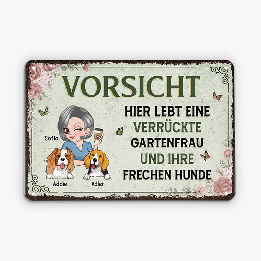 2691EG2 eine pflanzenfrau ihre hunde turschild hund personalisiert_ 2691E3Q8C