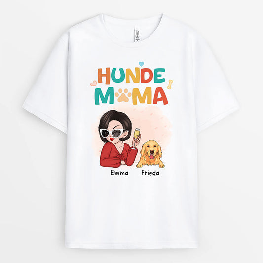 2696AGE1 hundemama personalisiertes mama t shirt fur hundeliebhaber