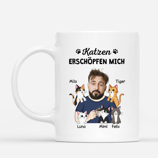 2706MGE1 katzen erschopfen mich lustige tasse fur katzenliebhaber personalisiert
