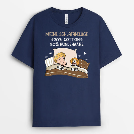 2729AGE2 mein pyjama 20_ baumwolle 80_ hundehaare personalisiertes t shirt fur hundeliebhaber
