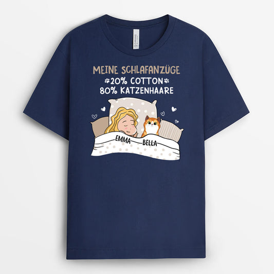 2729AGE2 mein pyjama 20_ baumwolle 80_ katzenhaare personalisiertes t shirt fur katzenliebhaber