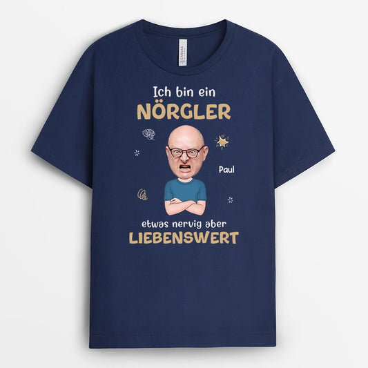 2740AGE2 ich bin eine norglerin etwas nervig aber liebenswert personalisiertes t shirt mit eigenem gesicht fur frauen