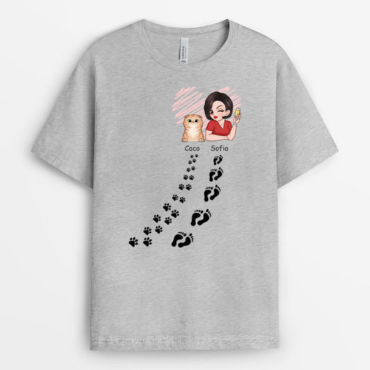 2768AGE2 frauen und katzen personalisiertes t shirt fur katzenliebhaber