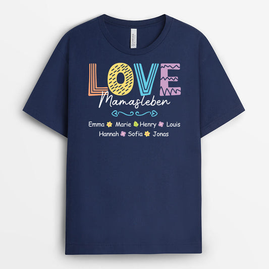 2770AGE2 liebe omasleben mamasleben personalisiertes t shirt fur frauen