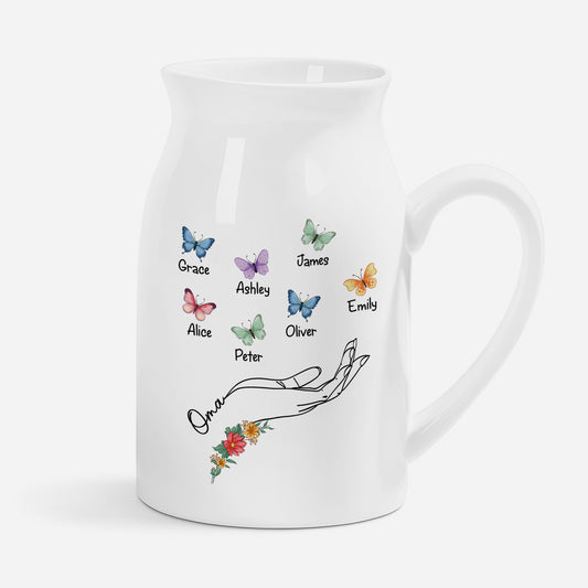 2782OGE1 mama und kinder schmetterlinge personalisierte vase mama 2782O6L5A