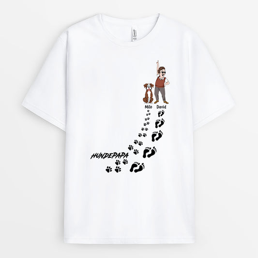 2784AGE1 hundepapa hundemama personalisiertes t shirt fur hundebesitzer 2784