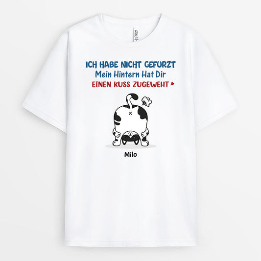 2826AGE1 ich habe nicht gefurzt mein hintern hat dir einen kuss zugeweht lustiges t shirt fur katzenliebhaber personalisiert