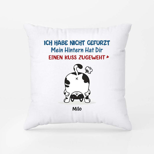 2826PGE1 ich habe nicht gefurzt mein hintern hat dir einen kuss zugeweht lustiges kissen fur katzenliebhaber personalisiert