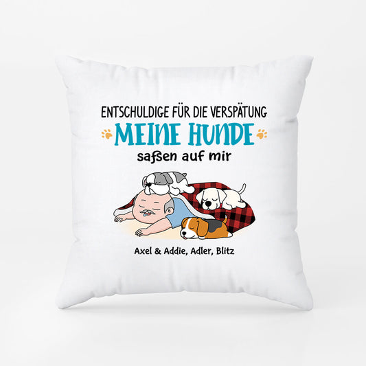 2827PGE2 entschuldige fur die verspatung meine katze sass auf mir lustiges kissen fur hundeliebhaber personalisiert