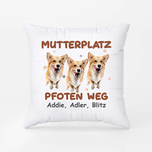 2833PGE2 mutterplatz pfoten weg personalisiertes kissen fur hundeliebhaber