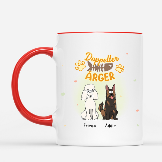 2852MGE2 dreifacher arger personalisierte tasse hund_ 2852M5Z8C