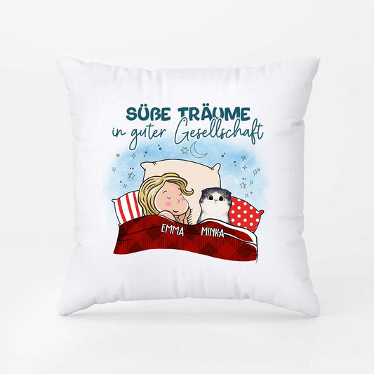 2859PGE1 susse traume in guter gesellschaft personalisiertes kissen fur katzenliebhaber