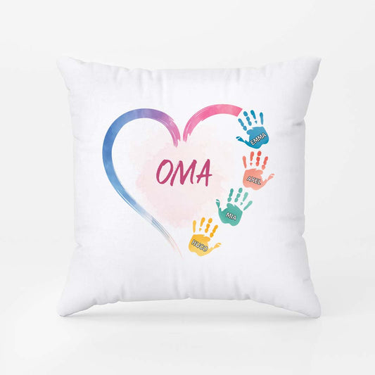 2869PGE1 das herz und hande personalisiertes kissen fur omas 2869p1