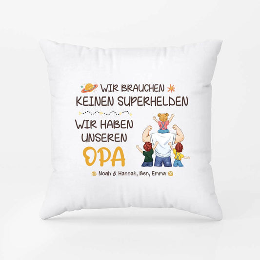 2870PGE2 ich brauche keinen superhelden ich habe meinen papa opa personalisiertes kissen fur opas papas