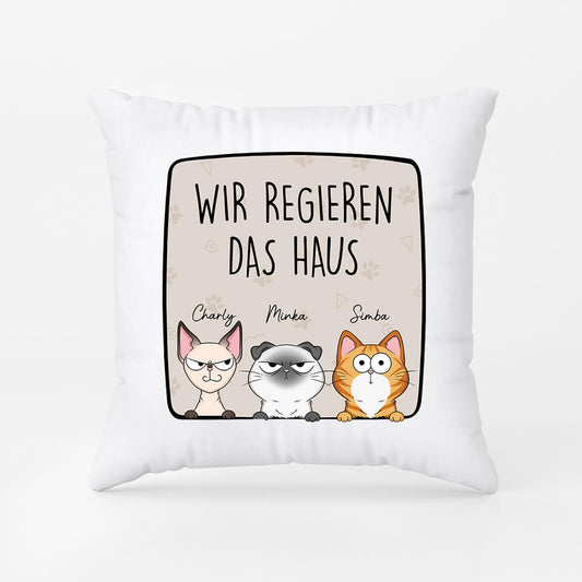 2884PGE1 wir regieren das haus personalisiertes kissen fur katzenliebhaber
