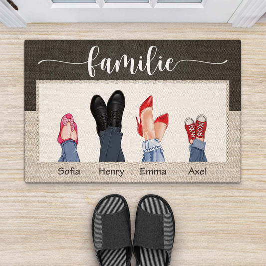 2894DGE2 die familie personalisierte fussmatte fur die familie