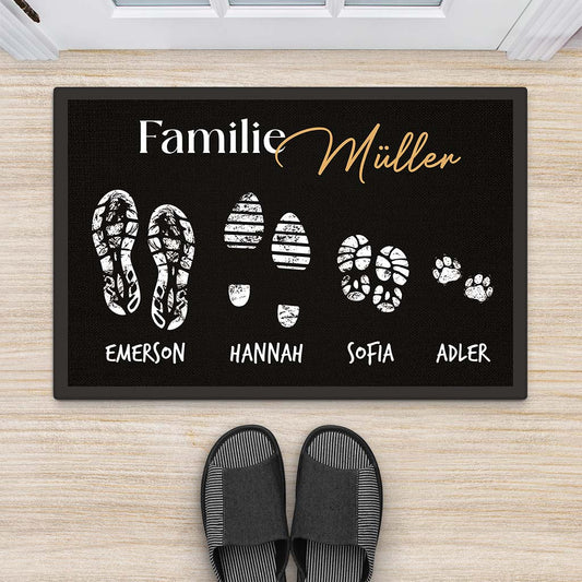 2900DGE2 die familie personalisierte fussmatte fur die familie