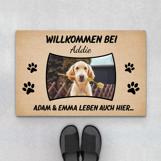 2911DGE1 willkommen in unserem zuhause von personalisierte fussmatte fur hundeliebhaber