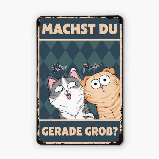 2951EGE1 machst du gerade gross personalisiertes turschild fur katzenliebhaber
