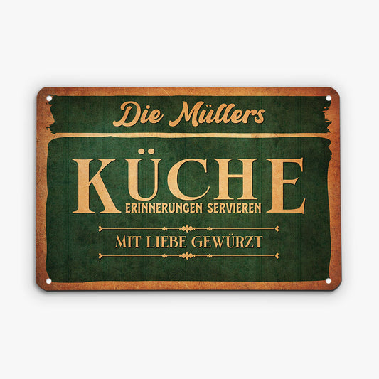 2971EGE1 die kuche personalisiertes turschild fur die familie