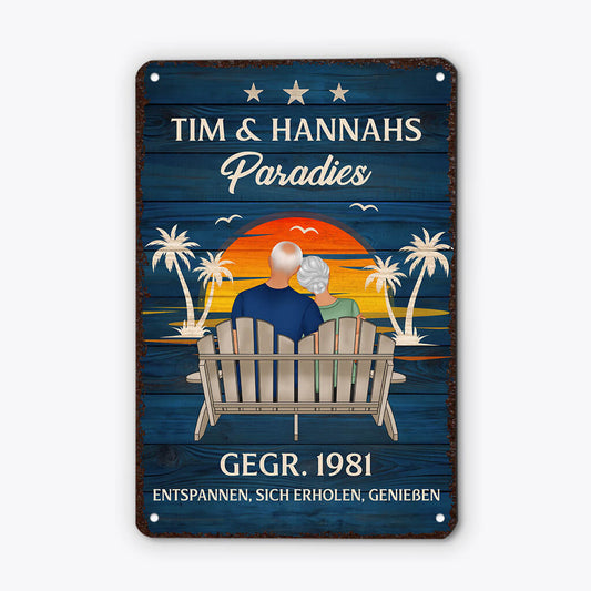 2982EGE1 zusammen personalisiertes turschild fur paare