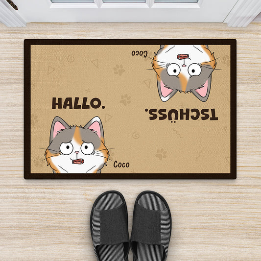 2995DGE2 hallo tschuss personalisierte fussmatte fur katzenliebhaber_57cd9db8 d76d 4e24 a8fb 17d50706c894