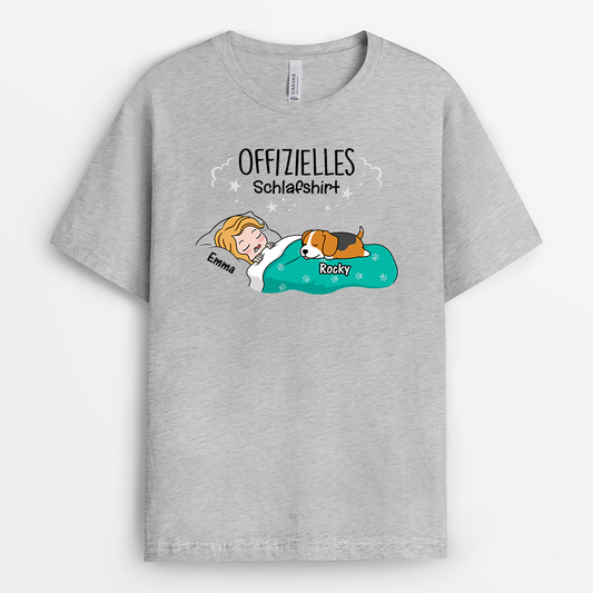 3010AGE2 offizielles schlafshirt personalisiertes t shirt fur hundeliebhaber 3010a