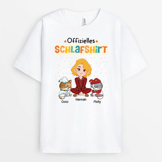3011AGE1 offizielles schlafshirt personalisiertes t shirt fur katzenliebhaber