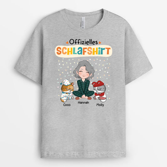 3011AGE2 offizielles schlafshirt personalisiertes t shirt fur katzenliebhaber