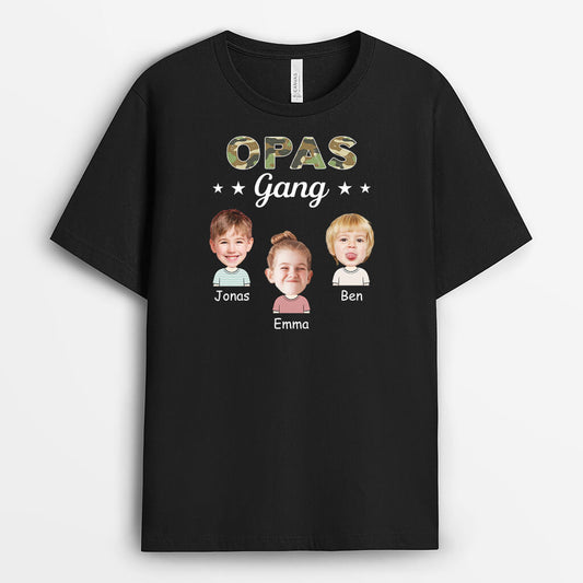 3018AGE1 opas papas bande personalisiertes t shirt mit gesicht fur manner