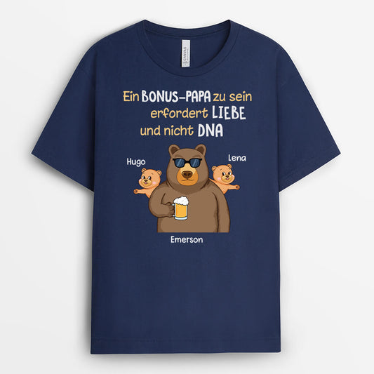 3020AGE2 ein papa zu sein erfordert liebe und nicht dna personalisiertes t shirt fur stiefvater