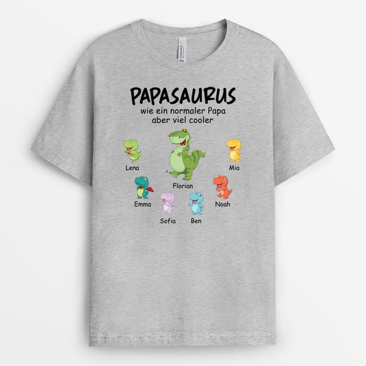 3033AGE2 papasaurus opasaurus personalisiertes t shirt fur manner