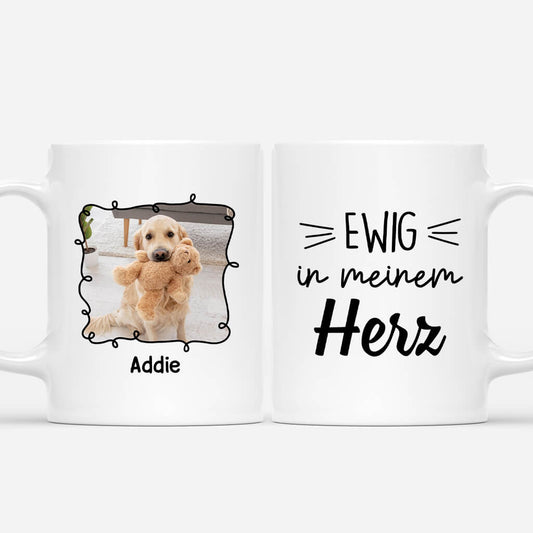 3084MGE1 ewig in meinem herzen personalisierte tasse fur hundeliebhaber