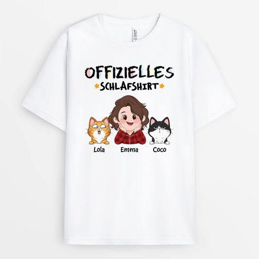 3086AGE1 offizielles schlafshirt personalisiertes t shirt fur katzenliebhaber