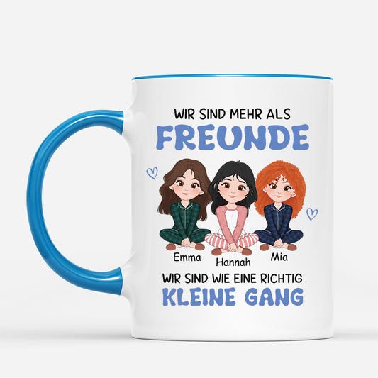3112MGE2 wir sind mehr als freunde wir sind wie eine richtig kleine gang personalisiertes tasse fur beste freundinnen 3112m