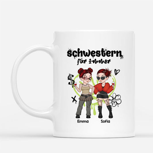 3118MGE1 besties schwestern fur immer personalisierte tasse fur beste freundinnen schwestern 3118m_1