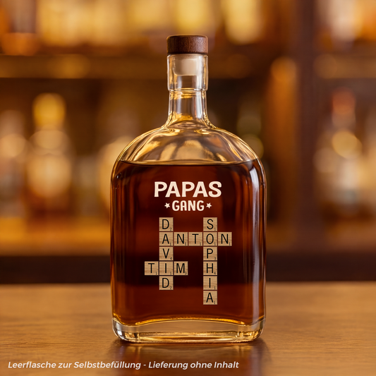 3142AGE1 opas gang personalisierte kreuzwortratsel whiskyflasche opa papa 3142aicf0b