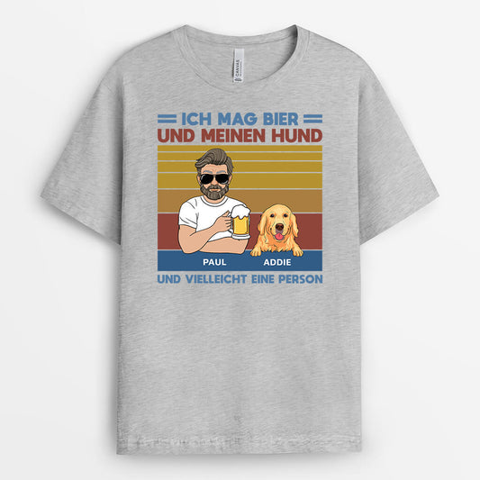 3170AGE1 ich mag bier und meinen hund personalisiertes t shirt fur hundeliebhaber