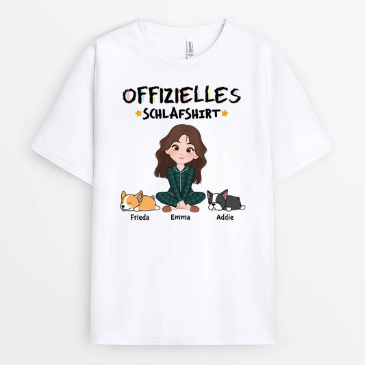 3178AGE1 offizielles schlafshirt personalisiertes t shirt fur hundeliebhaber